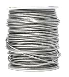 Mandala Crafts Picture Hanging Wire from Coated Stainless Steel for Pictures, Mirrors, Frames, Art; Heavy Duty 1.5mm, 164 FT