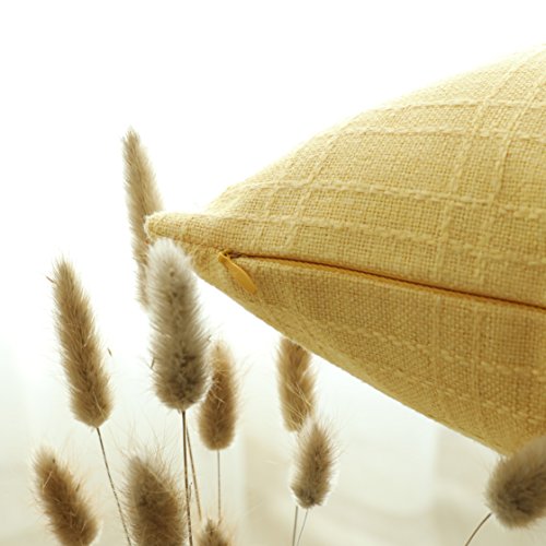image for Kevin Textile Warm Checkered Plaid Pillow Covers Simple Garden Style C