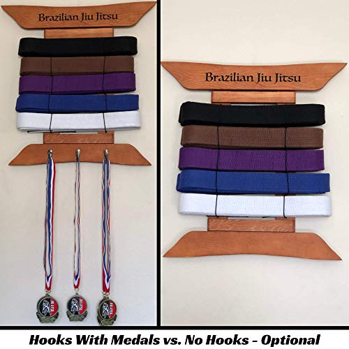 Brazilian Jiu Jitsu Belt Display BJJ Belt Rack for 5 Belts Plus