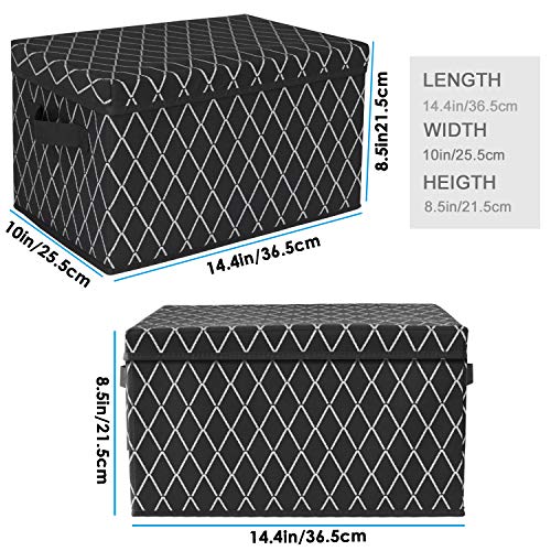 Toy Organizers and Storage with Lids 3 Pack Collapsible Fabric Toy