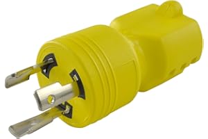 Conntek 30123 L5-20P to 5-15/20R Plug Adapter, Yellow
