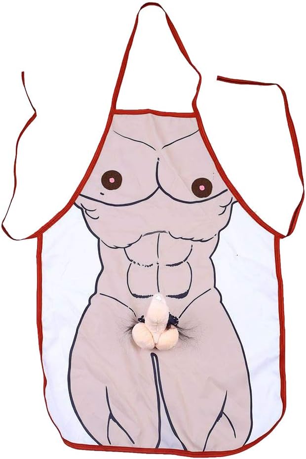 HENBRANDT Novelty Men's Funny Sexy Apron for Cooking BBQ Party Kitchen Gift