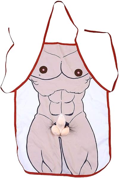 HENBRANDT Novelty Men's Funny Sexy Apron for Cooking BBQ Party Kitchen Gift