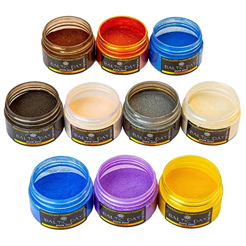 Mica Powder Set 75 Color Jars of Metallic Micas and Chameleon Powders