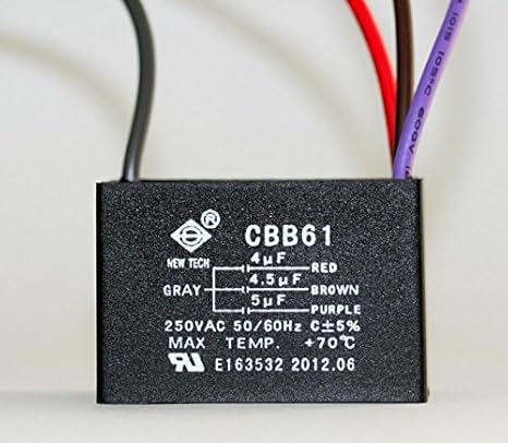 Amazon Com New Tech 4uf 4 5uf 5uf 4 Wire Ceiling Fan Capacitor