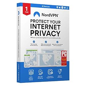 NordVPN 1-Year VPN Subscription For 6 Devices — Online Privacy and Security Software For Secure Internet Experience [Key…
