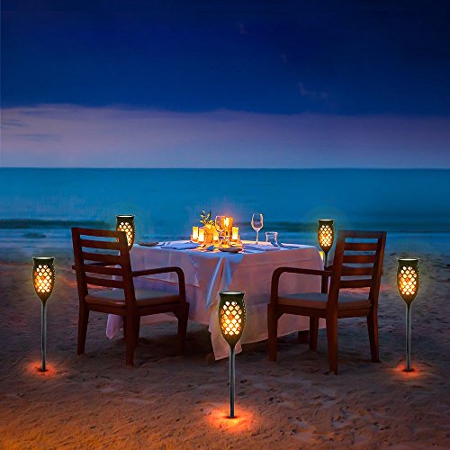 image for PeiLight Solar Lights Outdoor Torch Light 3 Modes Dancing Flames Water