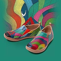 UIN Women's Walking Travel Shoes Slip On Microfiber
