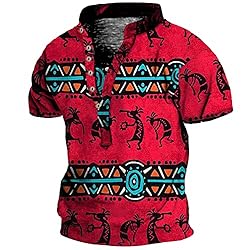 Mens Bohemia O Neck Basic Tees Casual Floral