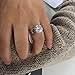 FlameReflection Stainless Steel 4 Carat Round Cubic Zirconia CZ Engagement Women Wedding Solitaire Promise Bands Ring size 7