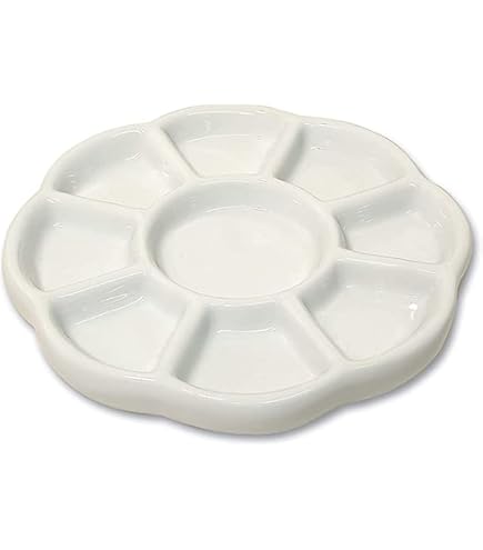 Jack Richeson Alvin Heritage Oval Plastic Palette, 11-3/4 X 8-1/2 in, 9 Wells