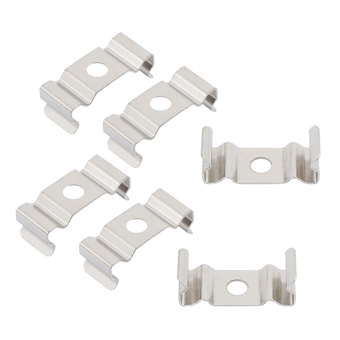 sourcingmap 6 Pcs T4 Fluorescent Tube Lamp Socket Lampholder Bracket Clip Silver Tone