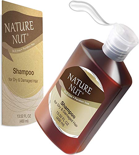 Nature Nut Dry & Damaged Hair Repair Shampoo - Hypoallergenic Hair Cleansing Moisturizer with 5 Nut Hydration Boost Formula for Hair and Scalp