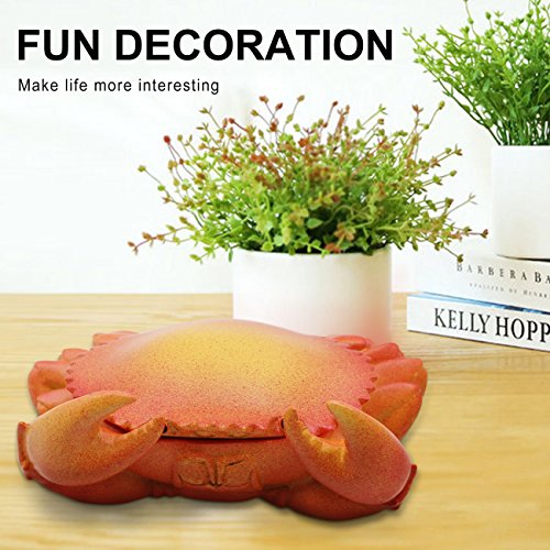 Rabbitroom Cigarette Ashtray with Lid, Creative Cigar Ash Tray, Cute Resin Ash Holder for Indoor Outdoor Home Office and Car (Crab) - Thumbnail 7