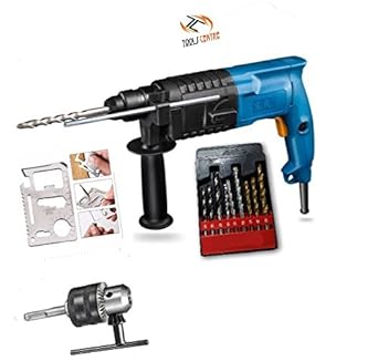 ToolsCentre Rotary Hammer Combo Kit with Drill Bit and Multi Tool (20mm, Blue)