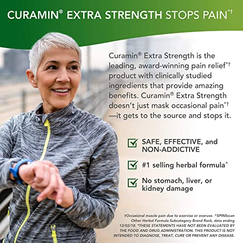 Terry Naturally Curamin Extra Strength 60 Tablets NonAddictive Pain Relief Supplement with