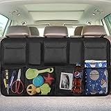 EldHus 43224-13969 Black Trunk Storage-Auto SUV Van Container Car Organization Collapsible Compartment Pocket Mesh