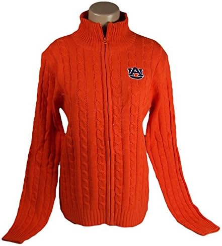Auburn Tigers Official NCAA Zip Up Sweater Graduate Sweater by Glitter Gear Shirt Large