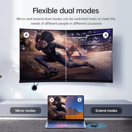 Wireless HDMI 4K, 5G Wireless HDMI Transmitter and Receiver with LED Display, 165FT/50M Wireless Extender for Streaming Audio and Video for Laptop, Box, Camera, PC to HDTV, Projector, Monitor