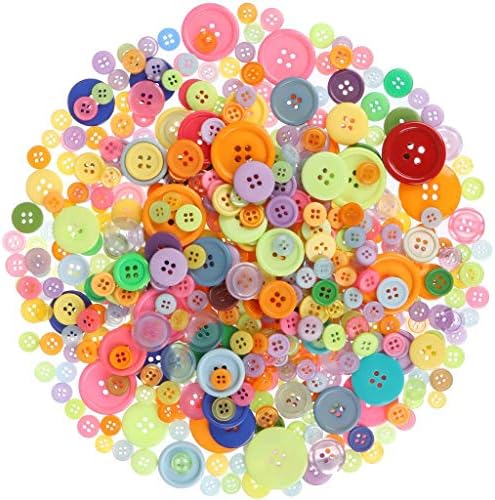 Xgood Assorted Buttons Colourful Buttons Resin Buttons Small Craft Buttons Combined Coloration Stitching Buttons Artwork Craft Buttons Youngsters Guide Buttons for DIY Crafts Stitching Button Portray Makes use of