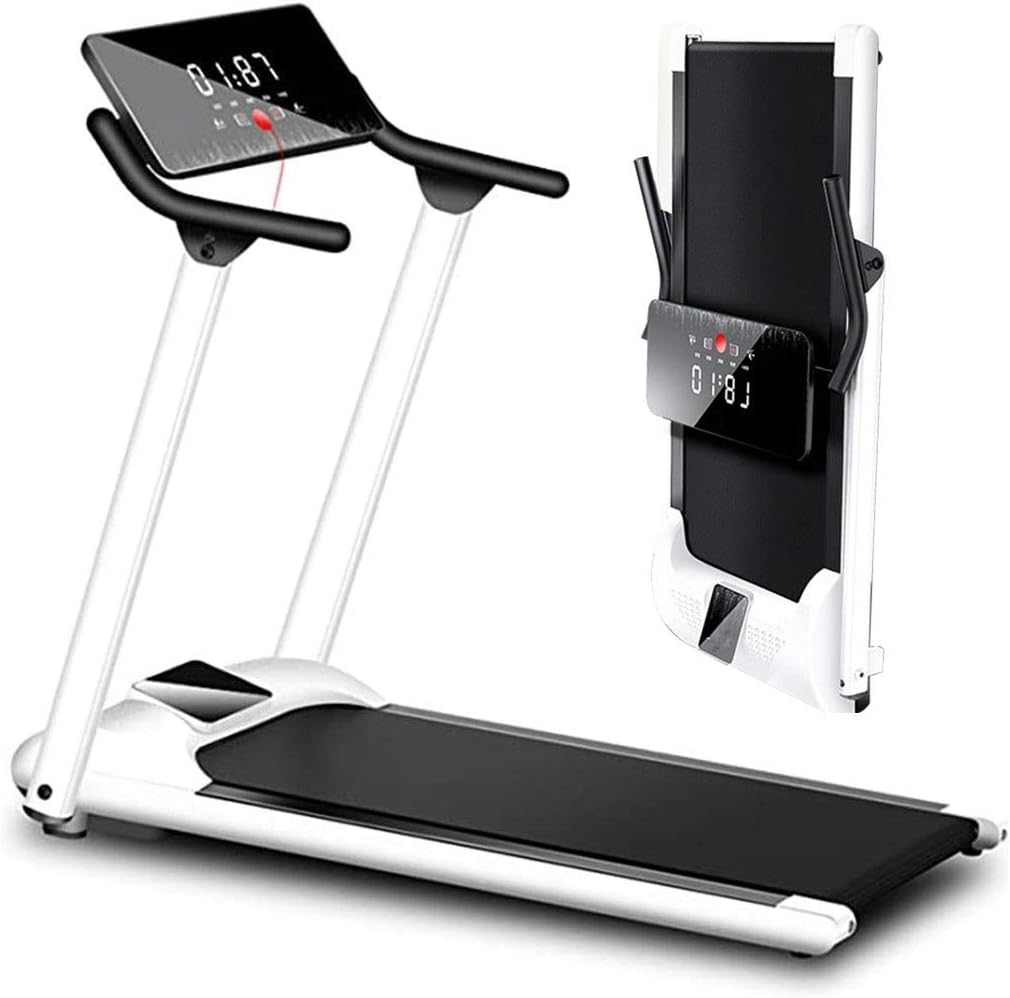 EKN Folding Treadmill, Under Desk Electric Treadmill, Installation-Free, with Bluetooth Speaker, LED Display and Cup Holder, Walking Jogging Machine for Home/Office Use