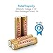 4 pcs Tenergy 3.7V 800mAh Protected 14500 Rechargeable Li-ion Battery Button Top 2.96Wh for LED Flashlights Q5, S15, EA11, J5, LD11, SK68