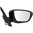 TRQ Right Mirror Power with Heat without Side View Camera Passenger Side Compatible with 2022-2023 Nissan Frontier NI1321339