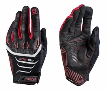 Sparco 002094NRRS11 Handschuhe Hyper Größe 11 Schwarz/R rot