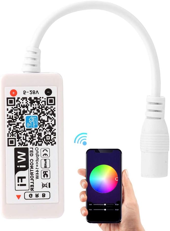 Ymiko LED WiFi Controller, RGB Led Light Strip Wireless LED Smart Controller RGB Led Light StripMagic Home App - Image 4