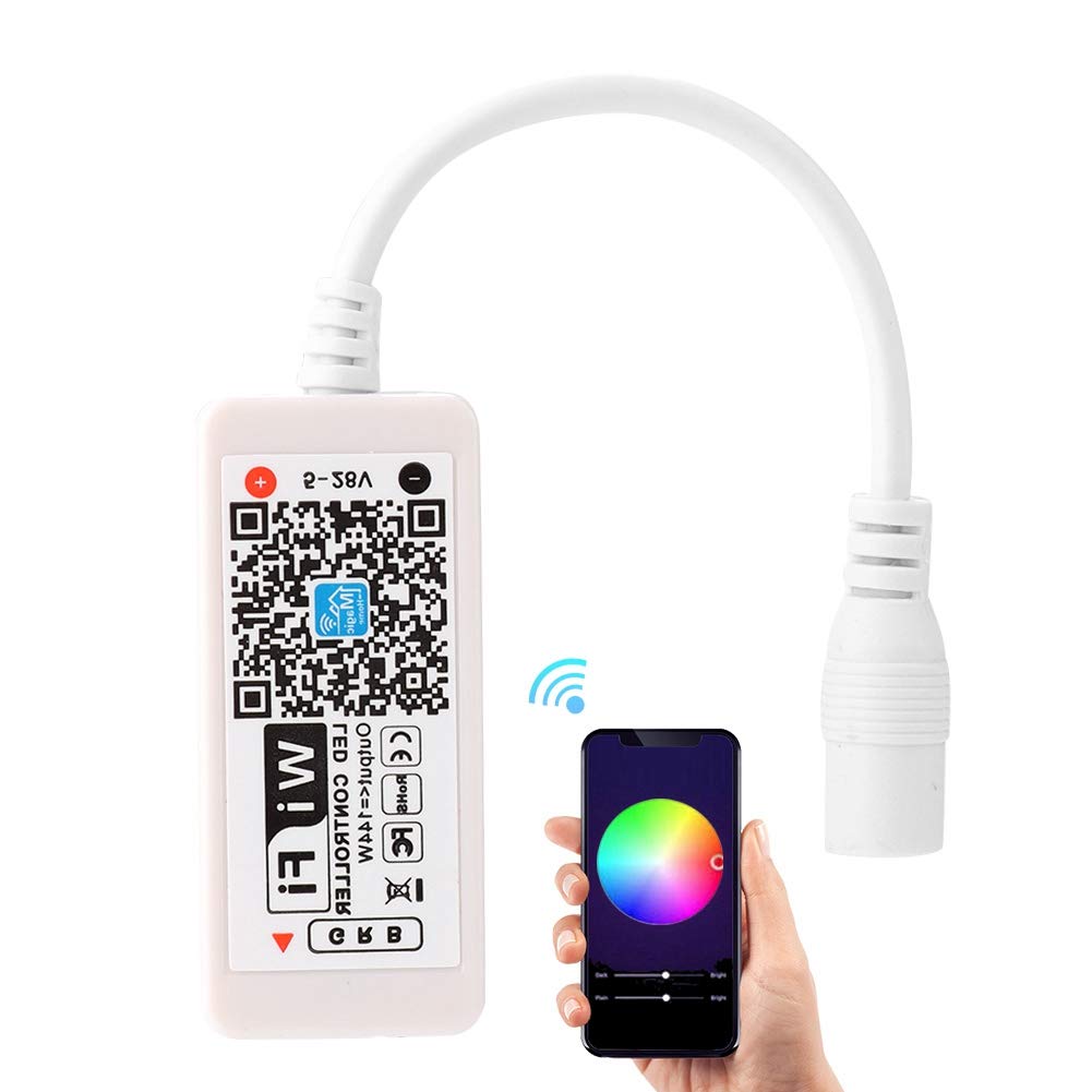Ymiko LED WiFi Controller, RGB Led Light Strip Wireless LED Smart Controller RGB Led Light StripMagic Home App, Working with Android 4.3 / IOS7.0