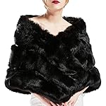 BABEYOND Womens Faux Fur Collar Shawl Faux Fur Scarf Wrap Evening Cape for Winter Coat BABEYOND Womens Faux Fur Collar Shawl Faux Fur Scarf Wrap Evening Cape for Winter Coat