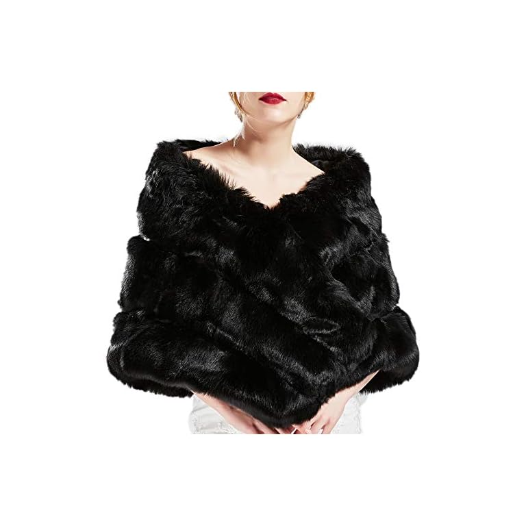 fur collar shawl wrap