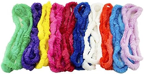 Deco4Fun Set of 200 Assorted Neon Color Plastic Leis - CHOOSE YOUR QUANTITY - Affordable Colorful Necklace for Party Wedding Favor Tropical Summer Island Rainforest Hula Girl Luau Theme Event
