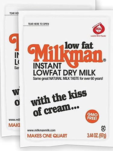 Milkman Instant Low Fat Dry Powdered Milk - 2 Quarts (6.88 Oz) GMO Free