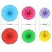 Colorful Hanging Paper Fans Decoration Round Pattern Paper Garlands Set for Party Birthday Wedding Events Accessories, Mix Set of 6