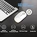 2.4GHz Wireless Bluetooth Mouse, Jelly Comb Dual Mode Slim Wireless Mouse with 2400 DPI Compatible for PC, Laptop, Mac, Android, Windows (White and Gold)