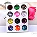 Ostart 12 Color Glitter Hexagon Acrylic UV Gel False Tips Nail Art Salon Tool Set by Ostart