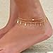 Zealmer Layered Metal Chain Gold Anklet Bracelet Beach Foot Jewelry with Leaves