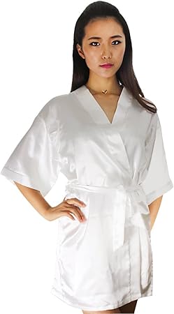 white satin robe uk