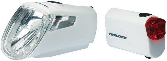 Trelock LS 460/I Go Power 720 White Battery LED Lights Set with Holder