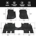 Winunite Front and Rear Floor Mats Compatible with Jeep Wrangler JK JKU 4 Door Unlimited 2014 2015 2016 2017 2018 All Weather Guard TPE Black Slush Floor Liner Set