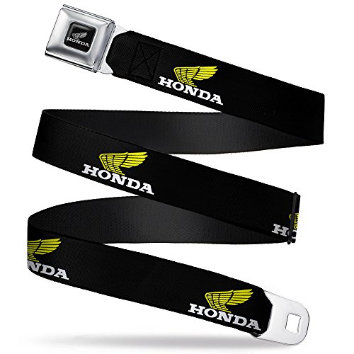 Honda Motorcycle Curved Logo Black/yellow/white Seatbelt Bel