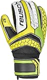 Reusch Soccer Pulse Prime S1 Finger Support Junior Goalkeeper Glove, Yellow/Green, Pair