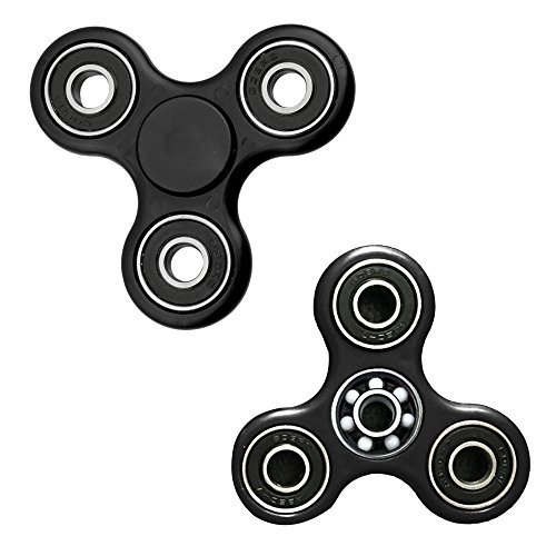 Direct2U, Fidget Spinner, Decompression Toy With Premium Hybrid Ceramic Bearing - Finger Toy, Perfect For ADD, ADHD, Anxiety, Stress, and Autism Adult/Children (White, Black)