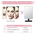DIOZO Makeup Mirror with Lights, Makeup 21 LED Vanity Mirror, Lighted Up Mirror with Touch Screen Switch, 180 Degree Rotation, Dual Power Supply, Portable White Trifold Mirror