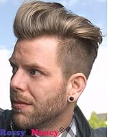 Rossy&Nancy Men Hairpiece Real French Lace Human Hair Replacement for Men Wig Thin Skin Men