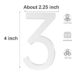 4 Inch Adhesive Mailbox Numbers, Self Stick House