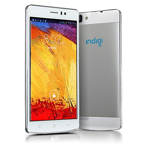 Indigi 3G Smartphone (Factory GSM Unlocked) 5.5-inch Full HD Capacitive Multi-Touch Screen Android 4.4 Smartphone White