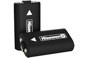 Hisewen Rechargeable Controller Battery Pack for Xbox Series X|S/Xbox One/Xbox One X/Xbox One S/Xbox One Elite Wireless Controller, 2Pack 1400mAh Ni-MH Replacement Battery