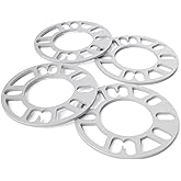 glorider 4Pcs Universal Wheel Spacers 5mm for Most 4 Lug & 5 Lug Wheels, PCD 98mm to 120mm, 4x100 4x108 4x100 5x100 5x108 5x110 5x112 5x114.3 5x115 5x120 5x4.5 5x4.75 Multiple Bolts Pattern Vehicle